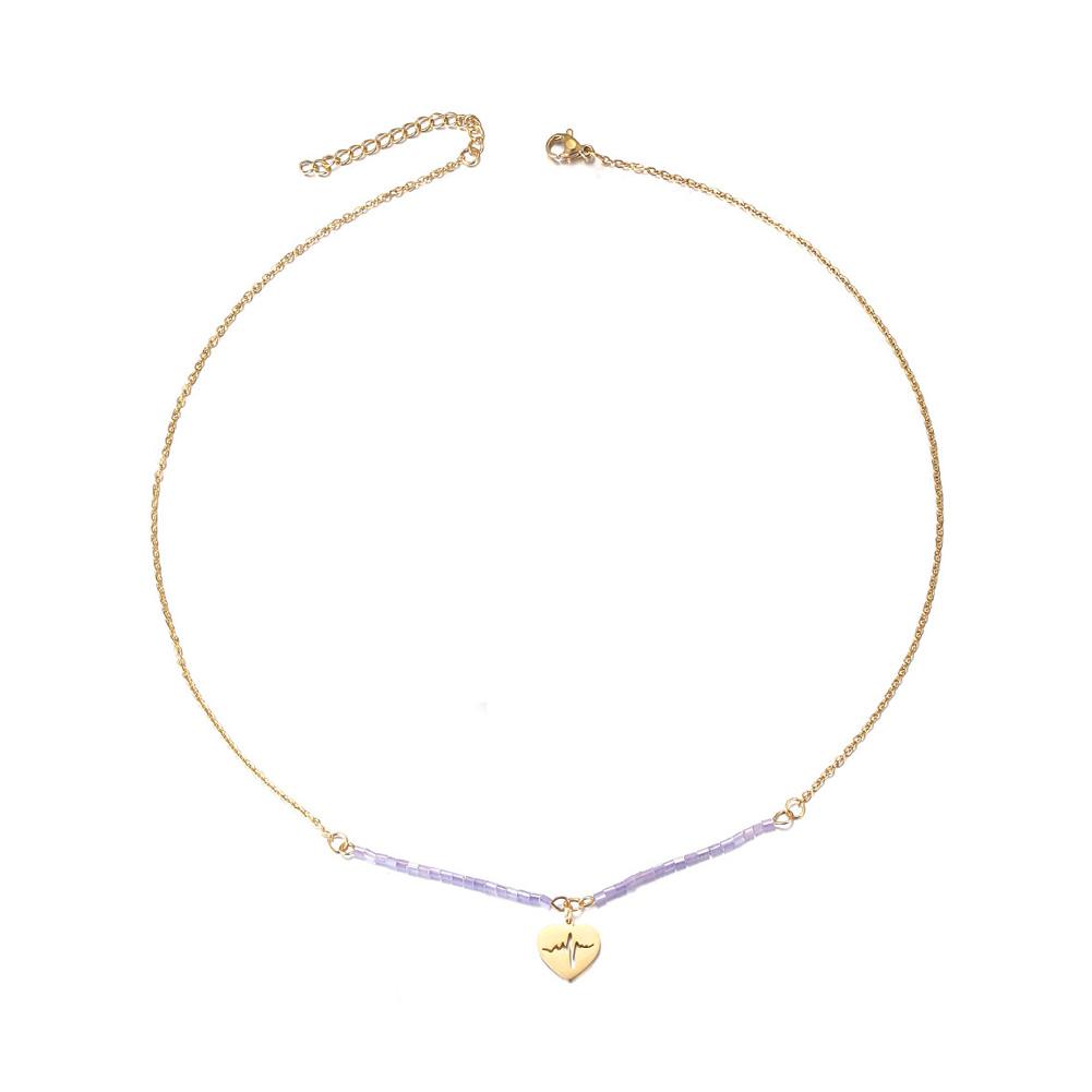 Heartbeat Pendant Necklace Charm