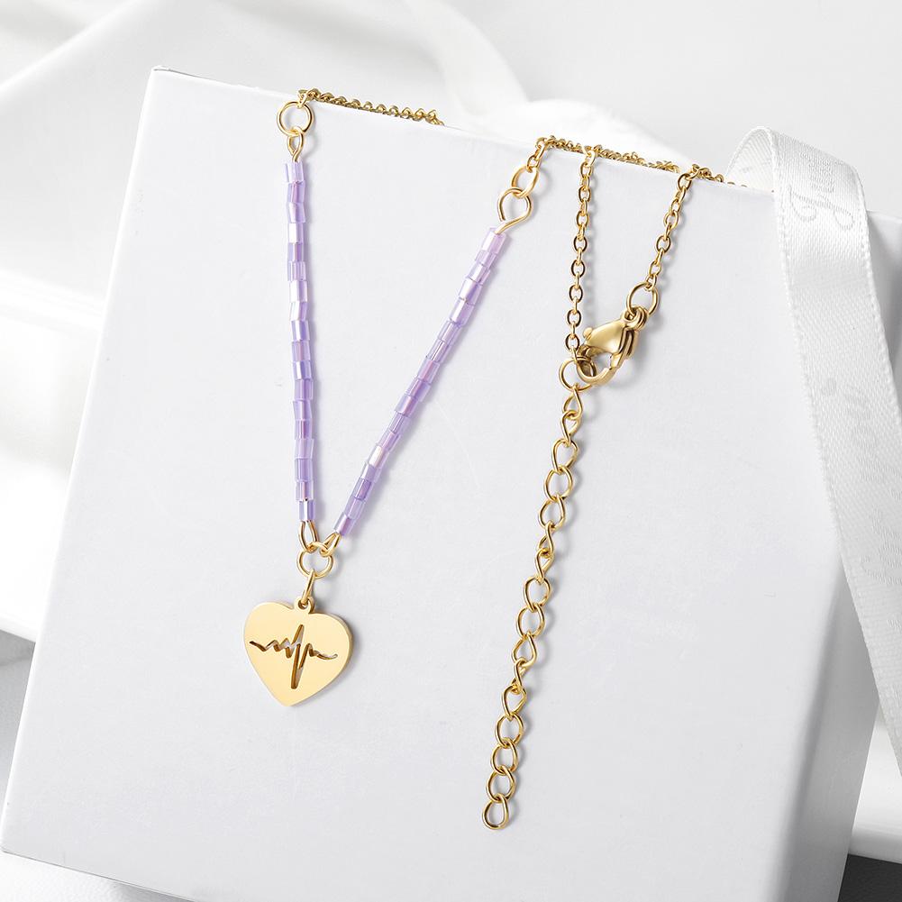 Heartbeat Pendant Necklace Charm